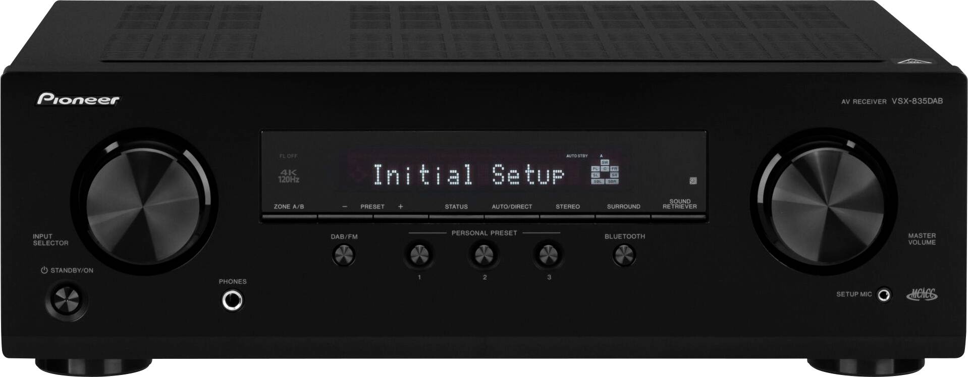 Pioneer VSX-835D-B Hemmabioreceiver 7.2 x 165 W Svart 4K UltraHD, Bluetooth®, DAB+, Dolby Atmos®, USB