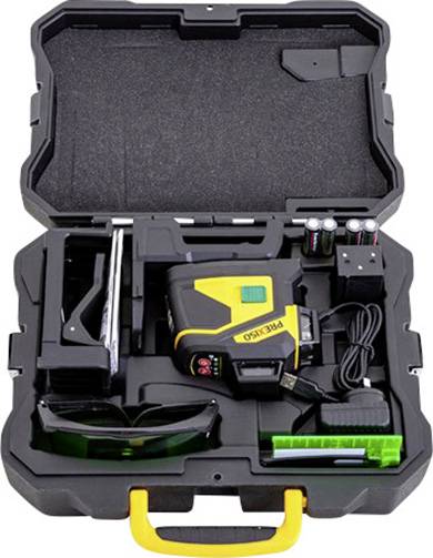 Prexiso PLC3-360G 360 ° linjelaser grön laser, Inkl. 360° laser, inkl. batteri, Inkl. box Räckvidd (max.): 60 m