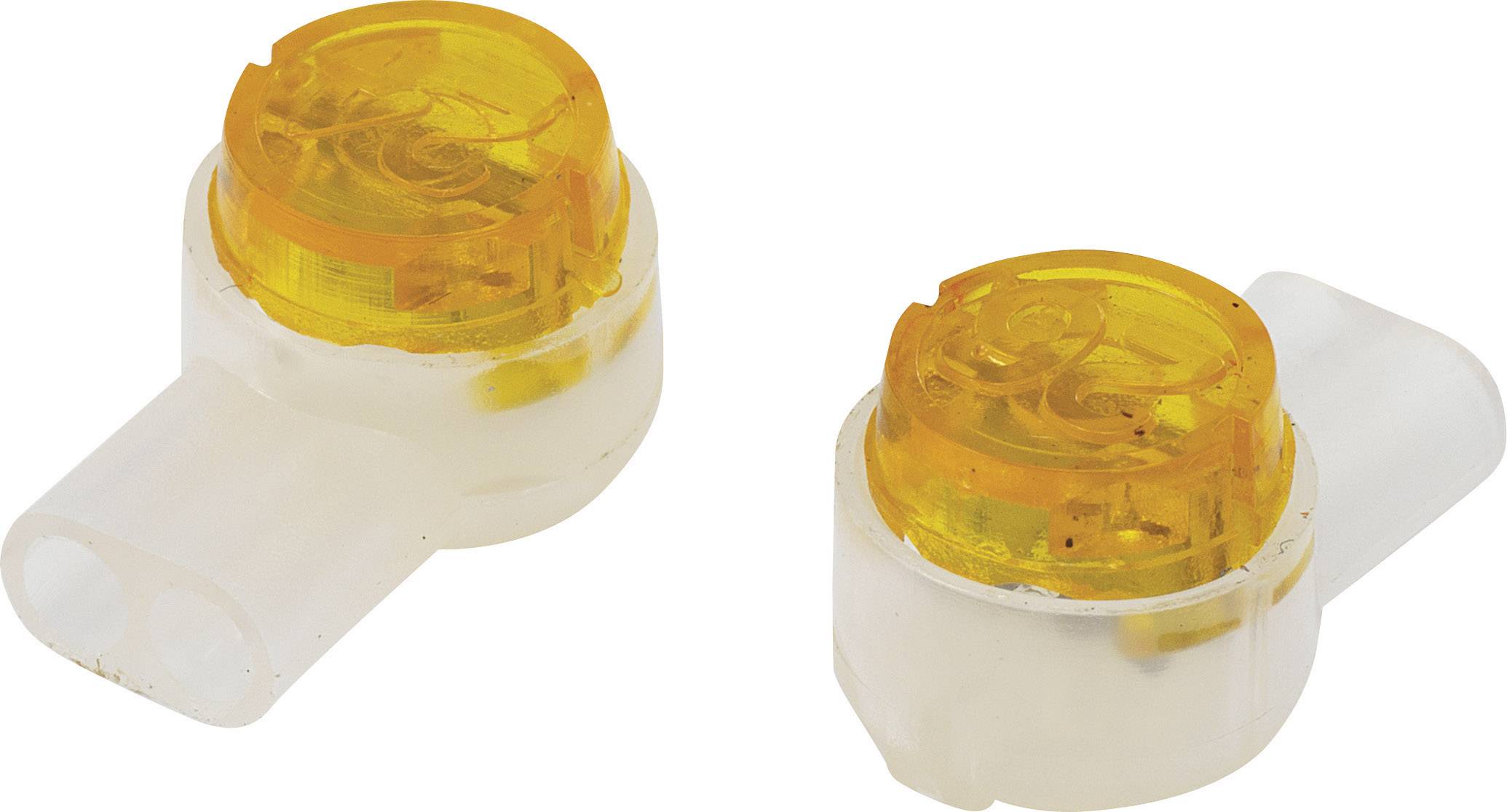 TRU COMPONENTS En-kärnig kontakt Flexibel: 0.13-0.65 mm² Styvhet: 0.13-0.65 mm² Antal poler: 2 100 st Gul