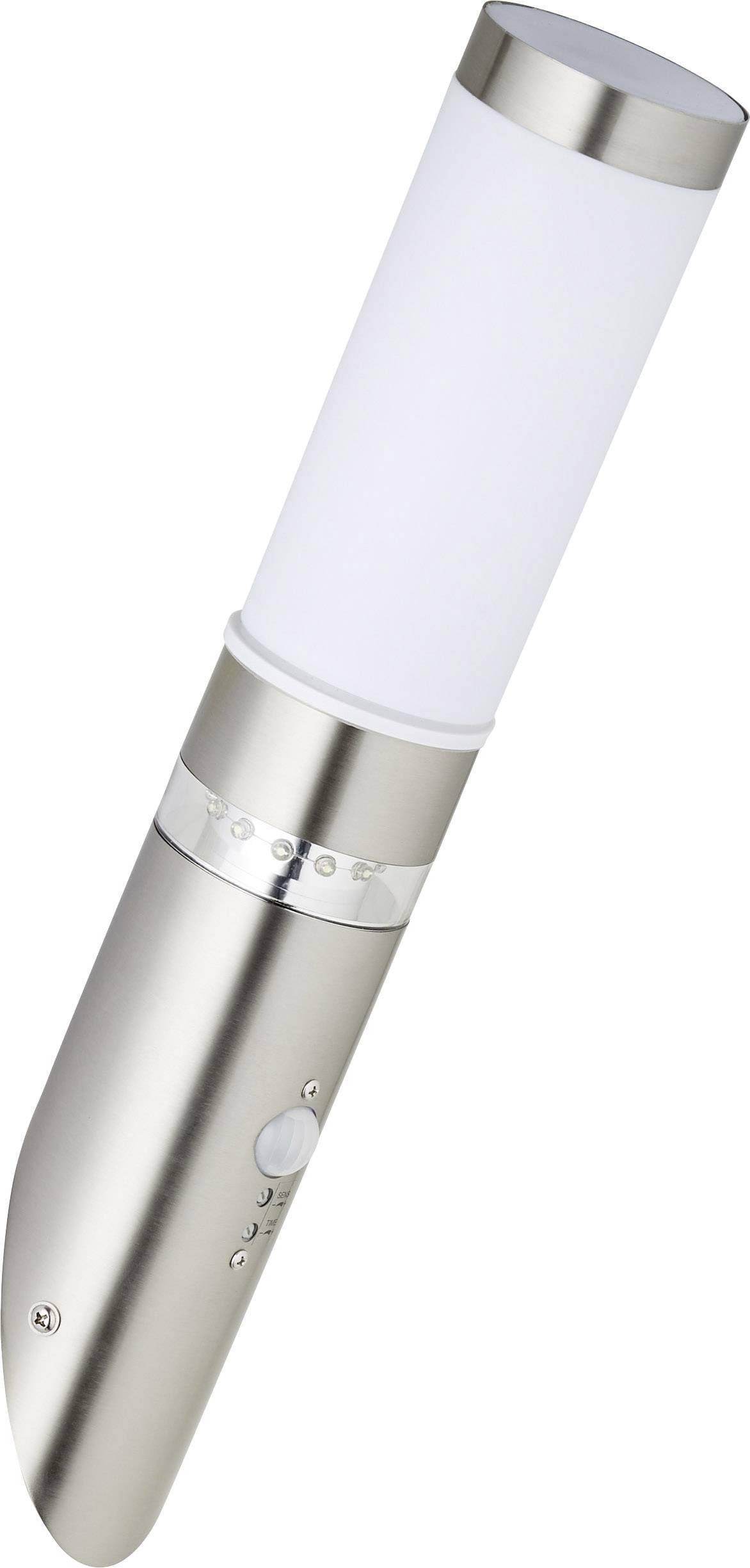 Brilliant Bole G46798/82 Utomhusväggbelysning med rörelsedetektor Halogen E27 60 W Rostfritt stål
