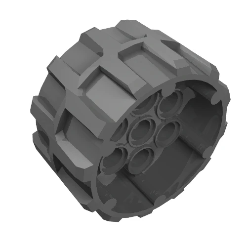 Part 22410 – Wheel Hard Plastic, Treaded with 7 Pin Holes (37mm D. x 22mm)